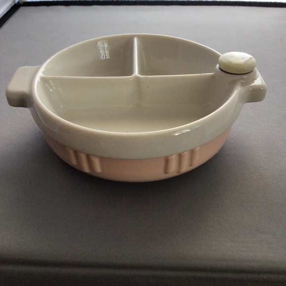 Vintage Hankscraft Warming 3-section Baby Feeding Dish w/ bonus boot container - Picture 3 of 7